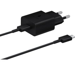 Сетевое зарядное устройство для Samsung 15W Power Adapter Type-C Cable Black (EP-T1510XBEGRU)