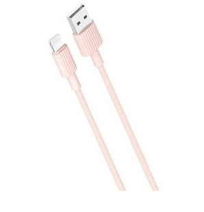Кабель USB XO NB156 lightning 1m 2A Pink
