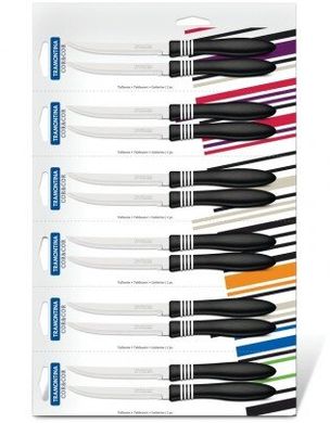 Наборы ножей Tramontina COR & COR X2 ножей 127 мм для стейка с черной ручкой (23450/205)