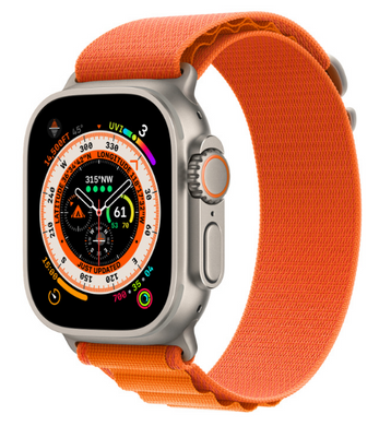 Смарт-годинник Apple Watch Ultra GPS + Cellular, 49mm Titanium Case/Orange Alpine Loop - L