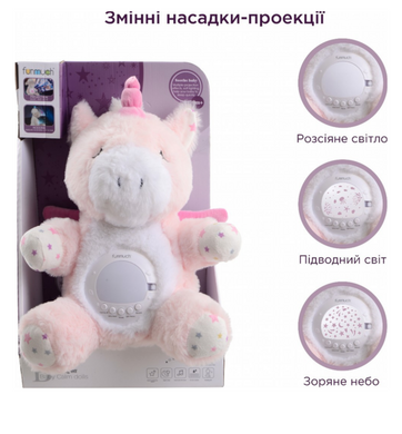 М'яка музична іграшка-нічник з проектором Funmuch Єдиноріжка (TOYSFM666-74)