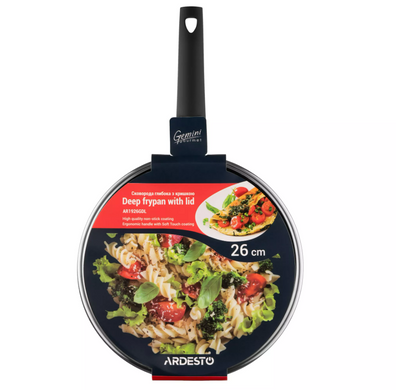Сковорода глубокая с крышкой Ardesto Gemini Gourmet Viareggio, 26см