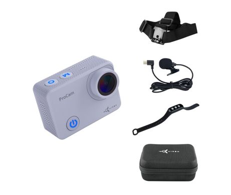 Набор блогера 8 в 1: экшн-камера Airon ProCam 7 Touch с аксессуарами для съемки от первого лица