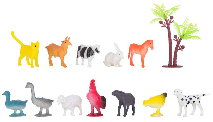 Ігрові фігурки Dingua Набір Домашні тварини 12 шт (у тубусі)