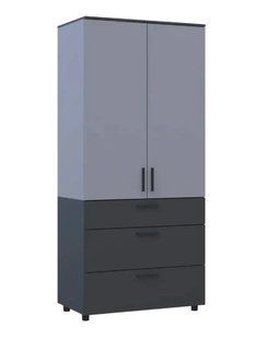 Шафа для одягу Doros Торн Антрацит/Сірий 2 ДСП/3Ш (DRS-011997)