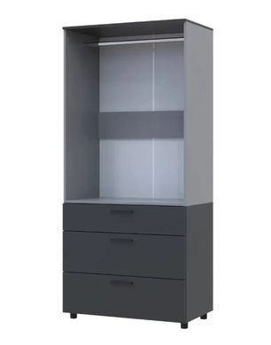 Шафа для одягу Doros Торн Антрацит/Сірий 2 ДСП/3Ш (DRS-011997)