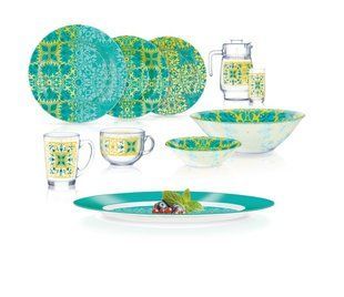 Сервиз столовый Luminarc AMB Alondra Turquoise, 46 предметов