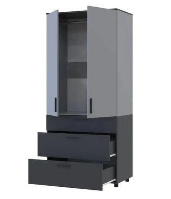Шафа для одягу Doros Торн Антрацит/Сірий 2 ДСП/3Ш (DRS-011997)