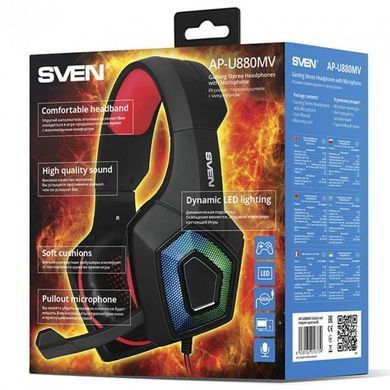 Навушники Sven AP-U880MV Black/Red