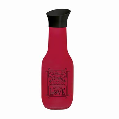 Бутылка д / воды Herevin Red MAT 1 л, стекло (111653-121)