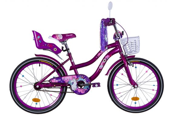 Велосипед 20" Formula FLOWER PREMIUM 2021 (перламутровый, фиолетовый)