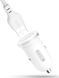 Автомобільний зарядний пристрій XO TZ08 2 USB 2.1A + lightning cable White фото 1
