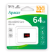 Картка пам'ятi APACER microSDXC 64GB U1 V10 A1 R100 without adapter (100/10 MB/s) фото 2