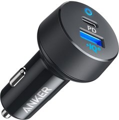 Автомобільний зарядний пристрій Anker PowerDrive+ III Duo - 30W 2xPD+18W Power IQ (Чорний)