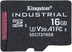 Картка пам'ятi Kingston microSDHC 16GB Industrial pSLC C10 A1
