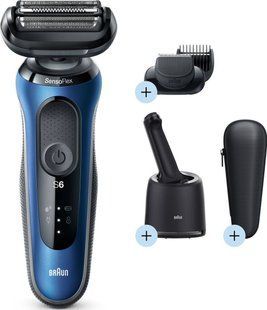 Електрична бритва Braun Series 6 60-B7500cc синя/чорна
