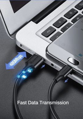 кабель Ugreen US289 USB - Micro USB Cable 1м (чорний)