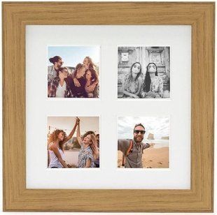 Декоративная пластиковая фоторамка INSTAX 4 MOUNT SQUARE FRAME OAK