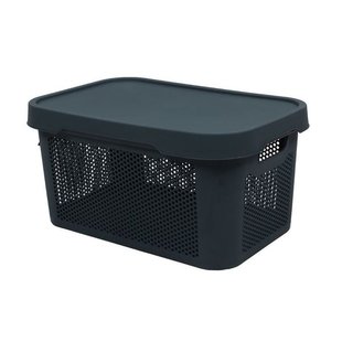 Корзина с крышкой Qutu Q-Basket Grey, 22 л