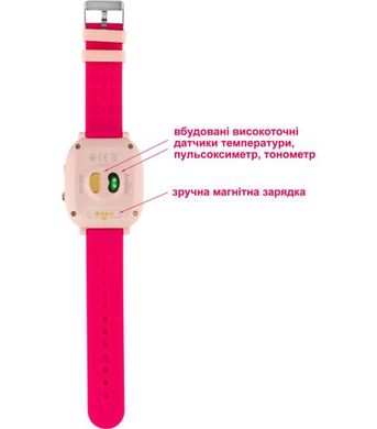 Дитячий смарт-годинник AmiGo GO005 4G WIFI Thermometer Pink