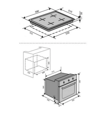 Духова шафа VENTOLUX EO60TC-6P FBG