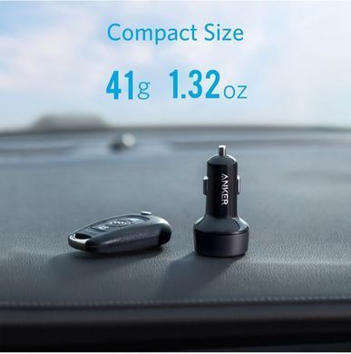 Автомобільний зарядний пристрій Anker PowerDrive+ III Duo - 30W 2xPD+18W Power IQ (Чорний)