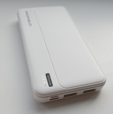 Power Bank - Портативная батарея 10.000 mAh. білий  GRUNHELM GP-10W