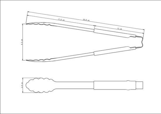 Кухонный прибор Tramontina Utilita нерж щипцы 30см серая пласт.ручка (25057/160)