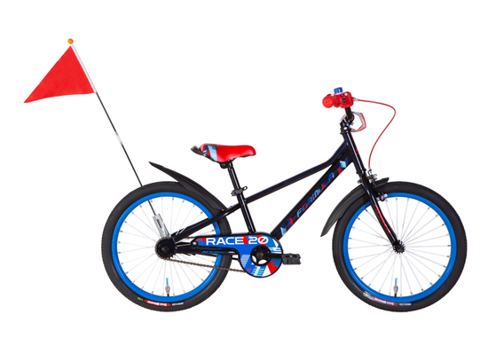 Велосипед 20" Formula RACE, рама 10", 2024, синій з червоним
