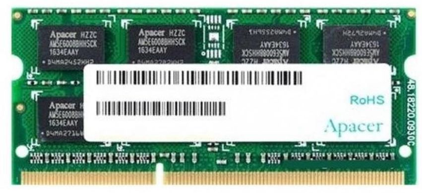 Оперативний запам'ятовувальний пристрій ApAcer для ноутбука DDR3 2GB 1600Mhz 1.35V AS02GFA60CAQBGJ Bulk
