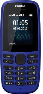 Мобільний телефон Nokia 105 Dual SIM (синій) TA-1174