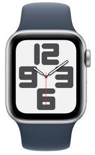 Смарт часы Apple Watch SE 40mm Silver Alum Case with Storm Blue Sp/b - S/M