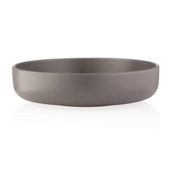 Тарелка суповая Ardesto Trento, 21,5 см, керамика, серый