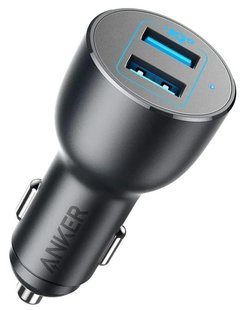 Автомобільний зарядний пристрій Anker PowerDrive III - 36W 2xUSB (Black)