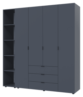 Комплект шаф для одягу Doros Гелар (2 шт.) 193,2х49,5х203,4 см Графіт (DRS-011153)