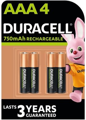 Аккумулятор Duracell HR03 (AAA) 750mAh уп. 4 шт