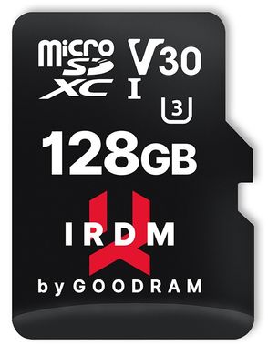 Карта памяти GoodRam microSDHC 128GB IRDM UHS-I U3 V30 (IR-M3AA-1280R12) + SD адаптер
