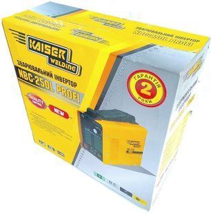 Зварювальний Інвертор Kaiser NBC-250L profi, 220 В, зварювальний струм 20-250 А, електроди 1,6-5,0 мм, вага 6,6 кг, в чемодане, цифр. табло