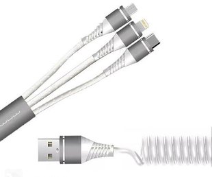 Кабель USB WUW X99 3in1 1m 2A white