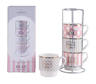 Набір чашок Limited Edition GLAM 4х345 мл (B248-T2005)