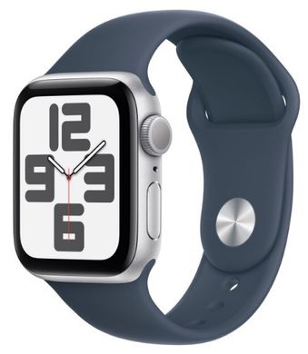 Смарт часы Apple Watch SE 40mm Silver Alum Case with Storm Blue Sp/b - S/M