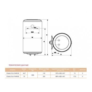 Водонагреватель Atlantic  Classic Eco VM 50 N4Ls (1200W) 941292