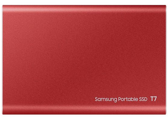 SSD накопитель Samsung T7 1TB USB 3.2 GEN.2 Red (MU-PC1T0R/WW)