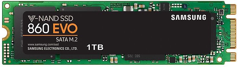SSD накопитель Samsung 860 EVO 1TB M.2 SATA TLC (MZ-N6E1T0BW)