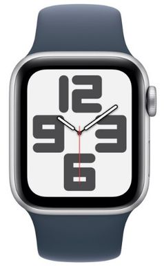 Смарт часы Apple Watch SE 40mm Silver Alum Case with Storm Blue Sp/b - M/L