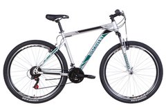 Велосипед 29" Discovery TREK 2021 (сріблясто-чорний з бірюзовим)
