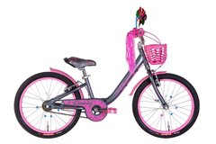 Велосипед 20" Formula CHERRY 2022 (темно-сірий с рожевим)