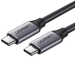 кабель Ugreen US161 Type-C-Type-C 60W 3A Gen1 5Gbps Cable 1.5м (Сірий)
