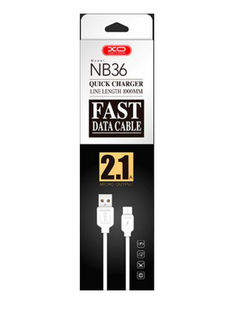 Кабель USB XO NB36 lightning 1m 2.1A White