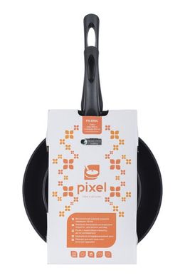 Набір посуду Pixel Ківш 16 см+пательня 24 см (коралові) (PX-610C)